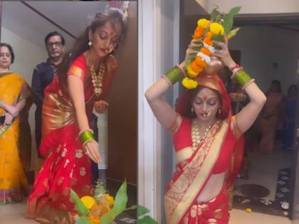 manasi naik marathi actress bought new house few months after her divorce shares video | Manasi Naik : अक्षय तृतियेच्या मुहुर्तावर मानसी नाईकचा नवीन घरात प्रवेश, म्हणाली, 'रखरखीच्या जगण्यात...'