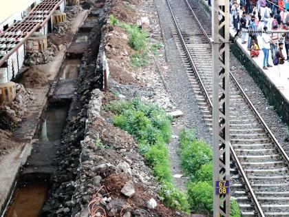 Ambarnath - Work on Badlapur Home Platform started | अंबरनाथ - बदलापूरच्या होम प्लॅटफॉर्मचे काम सुरू