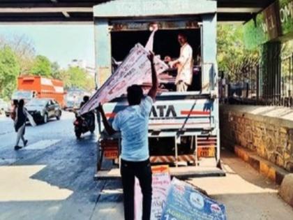 the streets took a breather action on 12 thousand 300 hoardings in 2 days in mumbai | रस्त्यांनी घेतला मोकळा श्वास! २ दिवसांत १२ हजार ३०० होर्डिंगवर कारवाई