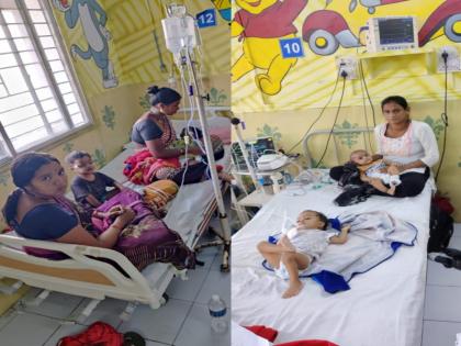 Alarming situation of Pimpri Municipal Hospitals two children in one bed | पिंपरी महापालिकेच्या रुग्णालयांची चिंताजनक परिस्थिती; एका बेडवर दोन मुलं