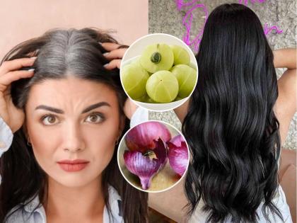 पांढरे केस काळे करण्यासाठी नैसर्गिक उपाय, डाय-मेहेंदीची गरज नाही....