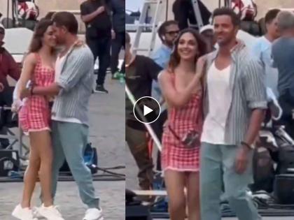 Hrithik Roshan Kiara Advani shooting romantic song from War 2 goes viral in Italy | हृतिक रोशन-किआरा अडवाणीचा इटलीतील व्हिडिओ व्हायरल, War 2 मधील रोमँटिक गाण्याचं शूटिंग