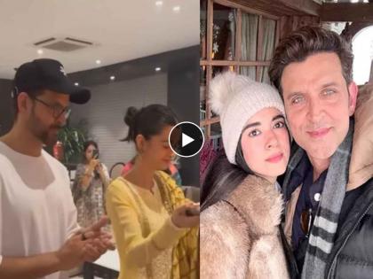 Hrithik Roshan and Saba Azad together for ganeshotsav no break up | ब्रेकअपच्या चर्चा खोट्याच, हृतिकच्या घरी बाप्पाची आरती करताना दिसली सबा आजाद, Video व्हायरल