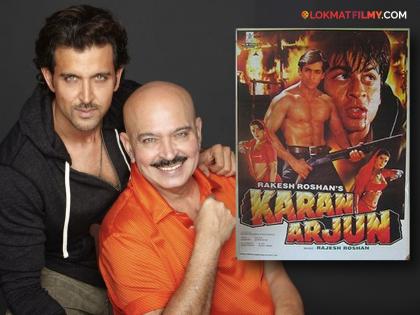 bollywood blockbuster movie karan arjun hrithik roshan recalls memory about iconic dialogue bhag arjun bhag | "भाग अर्जुन, भाग!" राकेश रोशन यांना 'करण अर्जुन' मधील हा गाजलेला डायलॉग कसा सुचला; वाचा किस्सा