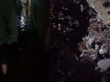 In Ulhasnagar, a water pipe burst during work in a subway group; Water in many houses, citizens angry | उल्हासनगरात भुयारी गटात कामावेळी जलवाहिनी फुटली; अनेक घरात पाणी, नागरिक संतप्त