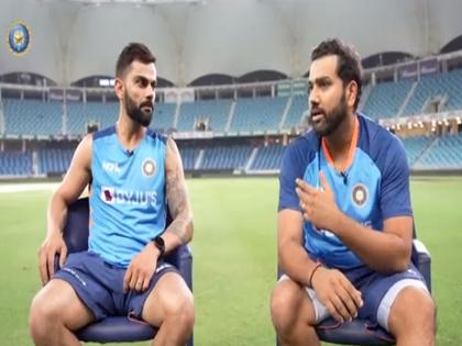 I am ready to play the first match of the World Cup, Rohit Sharma interviewed King Kohli | VIDEO: "विश्वचषकातील पहिला सामना खेळण्यासाठी मी तयार आहे", रोहित शर्माने किंग कोहलीची घेतली मुलाखत