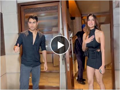 Ibrahim Ali Khan and Palak Tiwari new couple in town spotted together at a birthday party | बॉलिवूडमधलं स्टारकिड कपल! इब्राहिम खानसोबत पार्टीत पोहोचली पलक तिवारी; नेटकरी म्हणाले, 'भाऊ...'