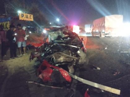 fatal accident near igatpuri and 3 died 1 seriously injured | इगतपुरीजवळ भीषण अपघात: ३ ठार, १ जण गंभीर जखमी