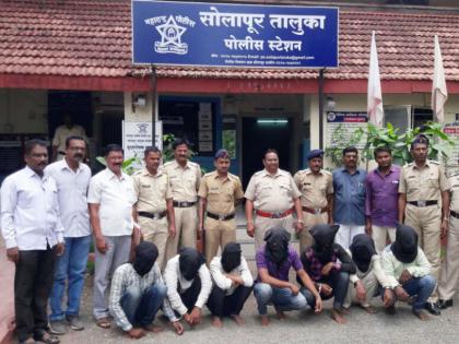 The seven robbers who robbed the vehicle owners on the highway were caught by Solapur police | महामार्गावर वाहनधारकांना लुटणाºया सात दरोडेखोरांना सोलापूर पोलीसांनी पकडले