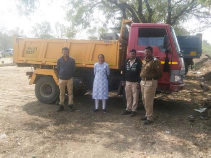 Action on sand vehicles from Vadodbazar police | वडोदबाजार पोलिसांकडून वाळूच्या वाहनांवर कारवाई