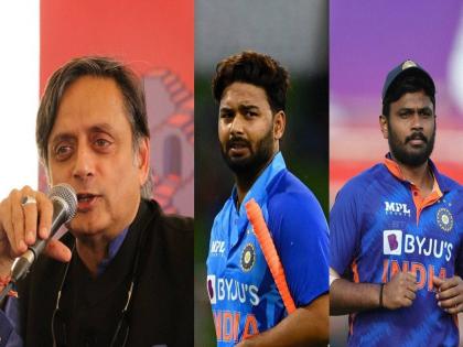 After Rishabh Pant's failure yet again, Shashi Tharoor says Sanju Samson has been denied another chance  | Team India: संजू सॅमसनच्या निवडीचे प्रकरण पोहचले 'राजकारणात', शशी थरूर यांनी व्यक्त केली नाराजी 