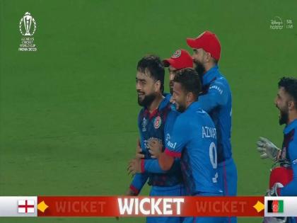 In ICC ODI World Cup 2023 ENG vs AFG match, Afghanistan have bowled out England for 117 runs by 5 batsmen. | ENG vs AFG : गतविजेत्यांना अफगाणिस्ताननं फोडला घाम! ११७ धावांवर निम्मा संघ तंबूत; २८५ चे आव्हान