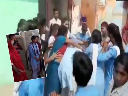 In Madhya Pradesh's Singrauli district, a fight broke out between girls in a government school over a boyfriend, the video went viral  | VIDEO: एका प्रियकरासाठी शाळेतील 2 मुली एकमेकांशी भिडल्या; जखमी विद्यार्थिनी रुग्णालयात दाखल