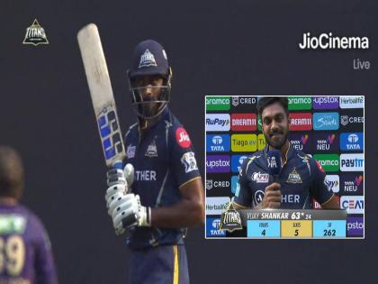  In the 13th match of IPL 2023, Gujarat Titans have set Kolkata Knight Riders a target of 205 runs on the strength of Sai Sudarshan's 53 runs and Vijay Shankar's 63 runs  | GT vs KKR Live : पांड्याच्या जागी मिळाली संधी! विजयशंकरनं केलं सोनं; 9 चेंडूत ४६ धावा करून उभारला धावांचा डोंगर