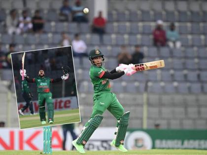 In the second ODI between Bangladesh and Ireland, Bangladesh made history by scoring 349 runs, Mushfiqur Rahim scored a historic unbeaten 100 off 60 balls with the help of 14 fours and 2 sixes  | बांगलादेशनं रचला इतिहास! मुशफिकुर रहीमचे वेगवान शतक अन् संघाने उभारला धावांचा 'डोंगर'