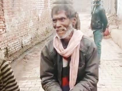 In Uttar Pradesh's Shahjahanpur, after the death of his wife, an elderly husband cremated her by asking people for money  | हृदयद्रावक! कडाक्याच्या थंडीमुळे पत्नीचा मृत्यू; गरीब शेतकऱ्यावर भीक मागून अंत्यसंस्कार करण्याची वेळ