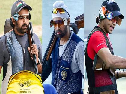 Asian Games: Gold in the trap! Golden performance of shooters, India's 11th gold medal | Asian Games: ट्रॅपमध्ये सुवर्णवेध! नेमबाजांची सोनेरी कामगिरी, भारताच्या खात्यात ११वं गोल्ड मेडल