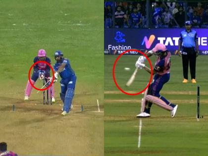 Ipl 2023 video Rohit Sharma Yashasvi Jaiswal wicket bad umpiring Mumbai Indians Rajasthan Royals | IPL 2023 Rohit Sharma Yashasvi Jaiswal Video: रोहित शर्मा-यशस्वी जैस्वालच्या विकेट्सवरून तुफान राडा, नेटकरी अंपायर्सवर संतापले