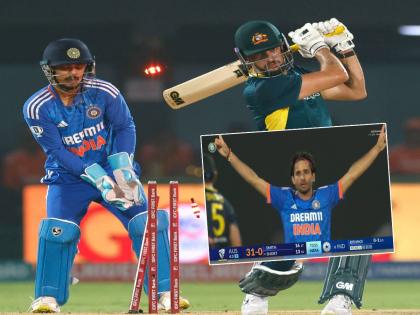 IND vs AUS 1st T20 Match Live Ravi Bishnoi with the first breakthrough, Matthew Short departs for 13 in 11 bowls  | IND vs AUS Live : ऑस्ट्रेलिया सुसाट पण बिश्नोईनं भारताला दिला दिलासा; मॅथ्यू शॉर्टला दाखवला बाहेरचा रस्ता