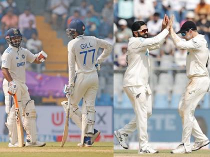 India vs New Zealand, 3rd Test Day 2 India All Out For 263 Take 28-Run Lead vs New Zealand | IND vs NZ: पहिल्या २ कसोटीतील बिघाडीनंतर अखेर टीम इंडियानं घेतली अल्प धावांची आघाडी