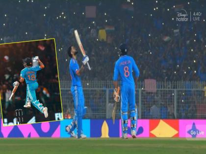  IND vs SA in ICC ODI World Cup 2023 Virat Kohli scored 101 runs for his 49th ODI century and equaled Sachin Tendulkar's world record as India set a target of 327 runs to win against South Africa | IND vs SA : भारताची 'विराट' धावसंख्या! किंग कोहलीच्या शतकामुळे दक्षिण आफ्रिकेसमोर धावांचा डोंगर