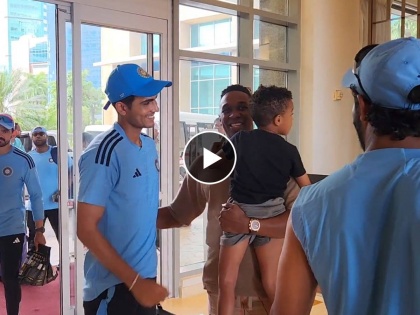 IND vs WI 3rd ODI Former West Indies Player Dwayne Bravo and Indian Cricket Team Meet, BCCI Shares Video  | IND vs WI : ब्राव्हो पिता-पुत्र अन् टीम इंडियाची 'ग्रेट भेट', फायनल सामन्यासाठी रोहितसेना सज्ज