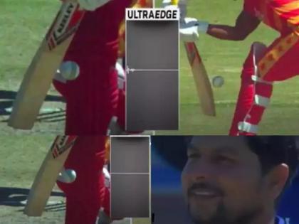 IND vs ZIM Controversial decision given by third umpire despite watching replay during Kuldeep Yadav's spell  | IND vs ZIM:रिप्ले पाहूनही थर्ड अंपायरने दिला वादग्रस्त निर्णय; कुलदीप यादवचा विश्वास बसेना! 