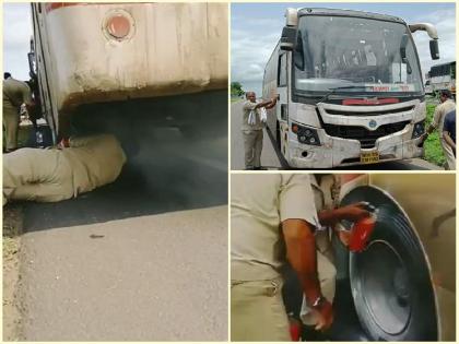 VIDEO | Passengers in Shivshahi were saved due to the incident of the driver-carrier; Incident on Pune Solapur highway | VIDEO| जिवाची पर्वा न करता एसटीच्या चालक-वाहकाने आग विझवून प्रवाशांना वाचवलं