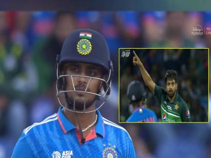 India vs Pakistan Live Scorecard Haris Rauf shows aggression after dismissing Ishan Kishan, video goes viral  | IND vs PAK : 'इ'शानदार खेळीचा अंत! रौफनं दाखवली 'खुन्नस', पाकिस्तानी खेळाडूचं सेलिब्रेशन viral