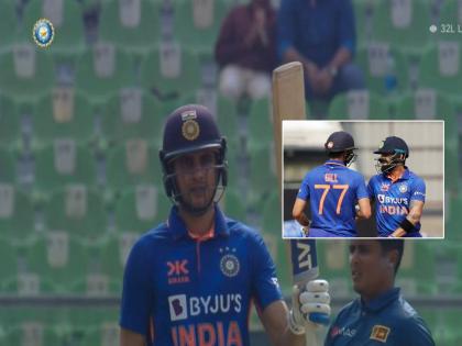  India vs Sri Lanka 3rd ODI Live Shubman Gill hits 100 off 89 balls while Virat Kohli is unbeaten on 50 with him  | IND vs SL ODI: शुबमन गिलने श्रीलंकेला धुतले! वादळी शतक ठोकून गोलंदाजांना फोडला घाम; विराट-रोहितही चमकले 