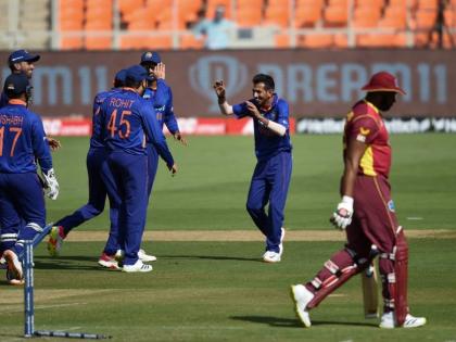 IND vs WI, 1st ODI Live Updates : India celebrate their 1,000th ODI with a comfortable six wicket victory, Rohit Sharma with bat & Yuzi chahal with ball were outstanding. | IND vs WI, 1st ODI Live Updates : भारतानं १०००व्या वन डे सामन्यात नोंदवला मोठा विजय; रोहित शर्मा फुल टाईम कर्णधार म्हणून पहिल्याच सामन्यात यशस्वी