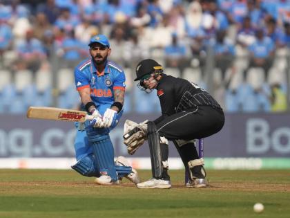 ICC ODI World Cup IND vs NZ Semi Final Live : Virat Kohli becomes third highest run-getter in ODIs. he becames the 1st Player to hit EIGHT 50+Scores in a World Cup Edition.   | विराट कोहलीचा आणखी एक वर्ल्ड रेकॉर्ड! सचिन तेंडुलकर, रिकी पाँटिंग यांना मागे टाकले