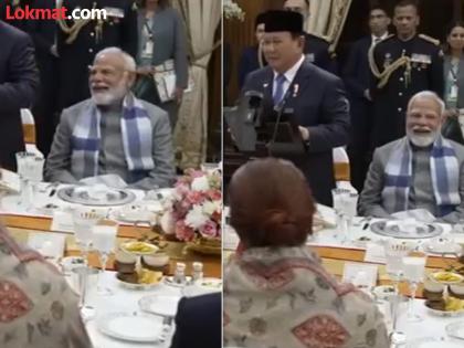My DNA is Indian Indonesia President said this in front of PM Modi | VIDEO: "माझा डीएनए भारतीय"; इंडोनेशियाच्या राष्ट्रपतींच्या विधानानंतर पंतप्रधान मोदींना हसू अनावर My DNA is Indian Indonesia President said this in front of PM Modi | VIDEO: "माझा डीएनए भारतीय"; इंडोनेशियाच्या राष्ट्रपतींच्या विधानानंतर पंतप्रधान मोदींना हसू अनावर