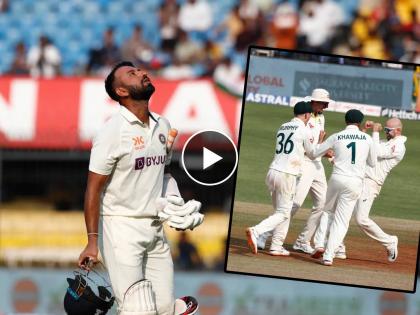 India vs aus 3rd test live scorecard Indore : 8 wicket haul by Nathan Lyon, Cheteshwar Pujara dismissed for 59, Australia needs 76 runs to win, Video  | Ind vs Aus 3rd test live : चेतेश्वर पुजाराची कृपा! त्याच्या ५९ धावांमुळे ऑस्ट्रेलियासमोर ७६ धावांचे लक्ष्य; नॅथन लाएनच्या ८ विकेट्स, Video 