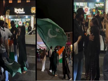 London Clash video: 'Hindustan Zidabad...' Indian girls clash with Pakistanis in London watch VIDEO | 'हिंदुस्तान झिदाबाद...' तिरंग्यासाठी लंडनमध्ये पाकिस्तानींशी भिडल्या भारतीय तरुणी, पाहा VIDEO