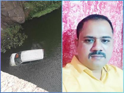 Car crash in Indrayani river on Talegaon to Chakan road one person death | VIDEO | तळेगाव-चाकण रस्त्यावरील इंद्रायणी नदीत कार कोसळून भीषण अपघात; एकाच मृत्यू