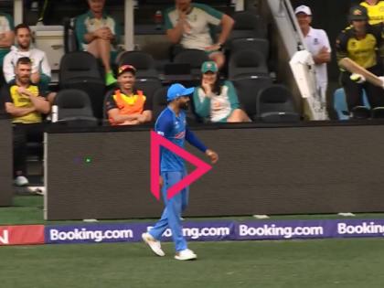 IND vs AUS Warm Up Match Live : Brilliant direct hit by Virat Kohli, Tim David is run out & ridiculous one handed catch by Him, Video  | IND vs AUS Warm Up Match Live : चिते की चाल, बाज की नजर...! Virat Kohli ने अफलातून रन आऊट केला अन् नंतर अविश्वसनीय झेल टिपला, Video 