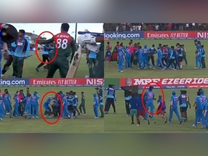 India And Bangladesh Players Involved In Physical Altercation After ICC U19 World Cup Final, watch Video | INDvsBAN : विजयाच्या उन्मादात बांगलादेशच्या खेळाडूंकडून टीम इंडियाच्या खेळाडूंना धक्काबुक्की, Video