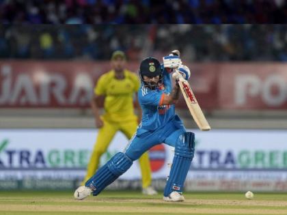 ICC ODI World Cup IND vs AUS Live Marathi : Virat Kohli fifty, he becomes the leading run getter in ICC white ball ( WC + CT + T20WC) tournaments for India.   | IND vs AUS Live : विराट कोहलीने ऑस्ट्रेलियाला झोडपले, दोन विश्वविक्रम नोंदवले; तेंडुलकरला मागे टाकले