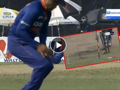 IND vs BAN 2nd ODI Live :  A 151kmph cherry from Umran Malik cleans up the batsman, Funny catch by Shikhar Dhawan, Bangladesh now 69/6, Video  | IND vs BAN 2nd ODI Live : शिखर धवनने मांडीने कॅच पकडला; उम्रान मलिकने 151kmph च्या वेगाने स्टम्प उडवला, Video 