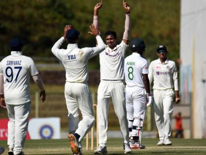 India A bowlers were on a roll on the final day as they skittled out Bangladesh A for 187 to complete a big win by an innings and 123 runs. India A also won the 2-match series 1-0. | IND vs BAN : सीनियर्स ढेपाळले पण ज्युनियर्सनी बांगलादेशला आसमान दाखवले; दणदणीत विजयासह जिंकली मालिका