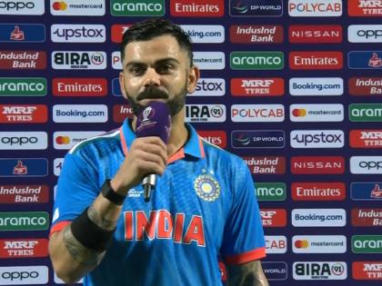 ICC ODI World Cup 2023 IND vs BAN Live : Virat Kohli receive Player of the Match: says,  Sorry for stealing it (PoTM award) from Jaddu, I wanted to make a big contribution.     | IND vs BAN : विराट कोहलीने शतकानंतर मागितली रवींद्र जडेजाची माफी; म्हणाला, जड्डूकडून ती गोष्ट चोरली...