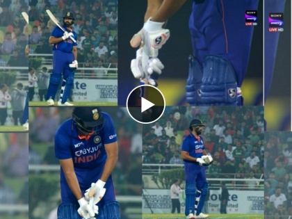 An innings to remember for lifetime by Rohit Sharma with an injured thumb, he scored 51 runs in 28 balls with 3 fours and 5 sixes, Video | IND vs BAN : बोटाला टाके, अनेक इंजेक्शन्स...! पाहा रोहित शर्माची आयुष्यभर लक्षात राहणारी जिगरबाज फटकेबाजी, Video 
