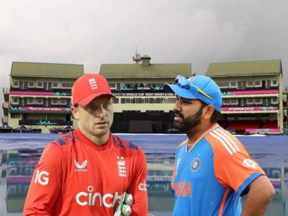 T20 World Cup 2024, IND vs ENG Semi Live Marathi : Toss officially delayed; What is the cut-off time for the India vs England semifinal game? 10-over match is estimated to be 1:44 AM IST | Toss ला विलंब, पावसाचा लपंडाव! ...तर IND vs ENG मॅच १०-१० षटकांची होईल; जाणून घ्या cut-off time 
