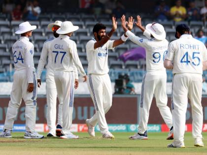 ind vs Eng 1st test match Rajiv Gandhi international Stadium live score board - India probably need just 2 more wickets as Jack Leach hobbled into the ground today and is unlikely to take the field.    | भारतासाठी सकारात्मक बातमी! ९वी विकेट जाताच इंग्लंडला डाव संपणार; जाणून घ्या का 