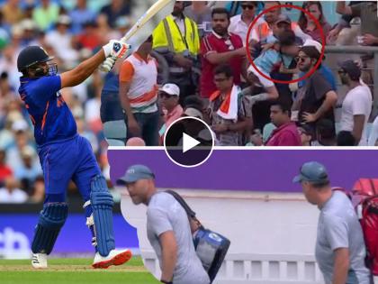 IND vs ENG 1st ODI Live Updates : Little girl hit by Rohit Sharma's Six, england team send their physios to check on her in the stands, Video  | Rohit Sharma, IND vs ENG 1st ODI Live Updates : रोहित शर्माच्या खणखणीत षटकाराने चिमुरडी जखमी झाली, इंग्लंडची वैद्यकीय टीम मदतीला धावली, Video 