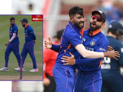 IND vs ENG 3rd ODI Live Update : Virat Kohli gives advice to Mohammed Siraj, he dismisses Joe Root on duck, see viral pic, England 3 for 63 | Mohammed Siraj, IND vs ENG 3rd ODI Live Update : विराट कोहलीची 'टिप्स' कामी आले, मोहम्मद सिराजने ४ चेंडूंत २ फलंदाजांना माघारी पाठवले