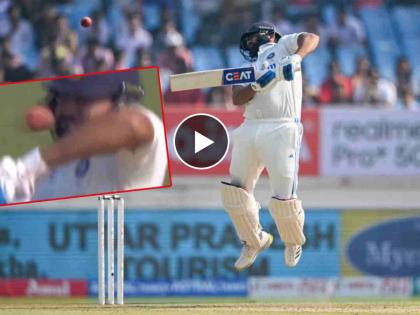 India Vs England 3rd Test match Day 1 Live Scorecard -  Scary bouncer; Rohit Sharma HIT By NASTY Bouncer Off Mark Wood, Video  | Ouchh...! मार्क वूडचा धडकी भरवणारा बाऊन्सर, रोहित शर्माच्या हेल्मेटच्या जाळीवर आदळला अन्... 