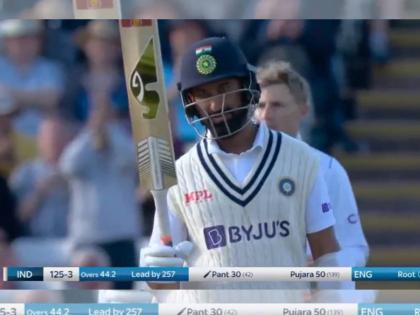 Ind vs Eng 5th Test Match Live scorecard : Cheteshwar Pujara is the first Indian opener in 36 years to score a Test fifty at Edgbaston | Cheteshwar Pujara, Ind vs Eng Live test Match : चेतेश्वर पुजाराने 'ओपनर' म्हणून मोठा विक्रम केला, आता सुनील गावस्करनंतर त्याचेच नाव