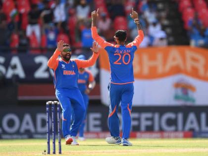 T20 World Cup 2024, IND vs ENG Semi Live Marathi : Axar Patel & Kuldeep Yadav take 3 wickets each, India beat England, will face South Africa in Finals  | India in Final : 'बापू'समोर इंग्लंडने गुडघे टेकले! फिरकीपटूंनी भारताला फायनलमध्ये पोहोचवले 